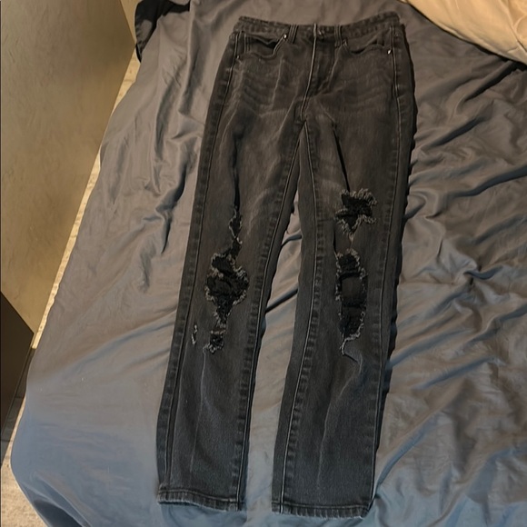 No Boundaries Denim - No Boundaries Black Slim Jeans Distressed